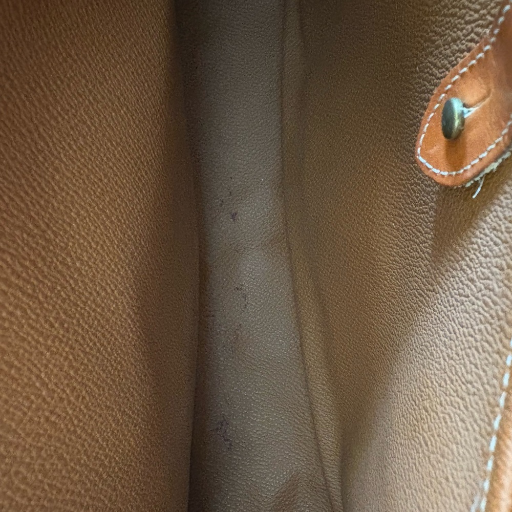Vintage Dooney & Bourke Leather Shoulder Bag Burgundy & Tan *No Crossbody Strap - Picture 5 of 11
